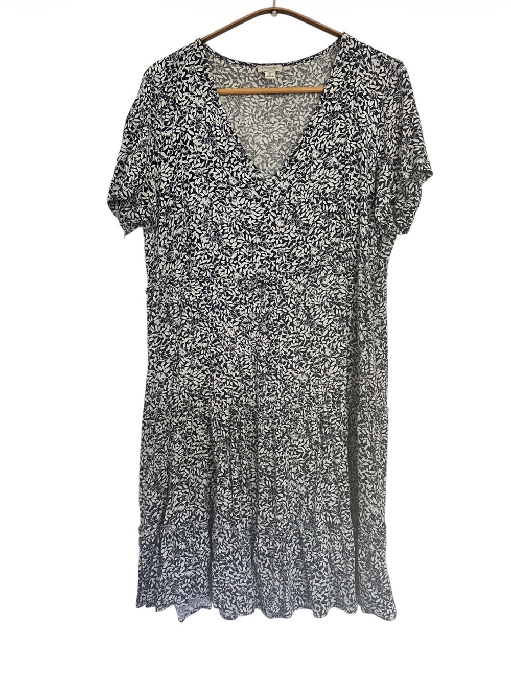 Floral V-Neck Tiered Women's Dress